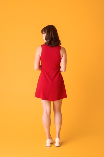 Venus Shift Dress - Crimson