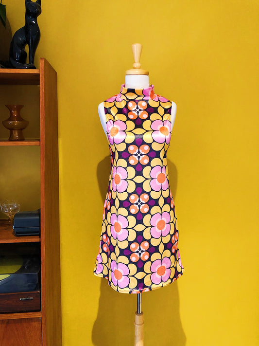 Ready to Ship - Kaleidoscope Sleeveless Velvet Dress - Size 8